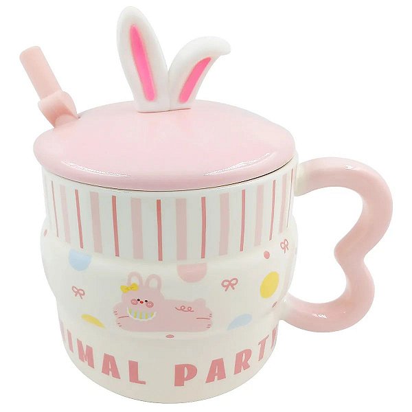 Caneca/ Açucareiro Coelho Cerâmica