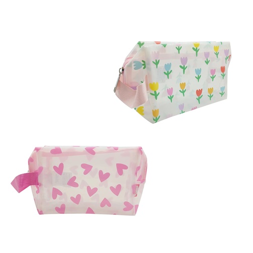 Necessaire Corações e Tulipas