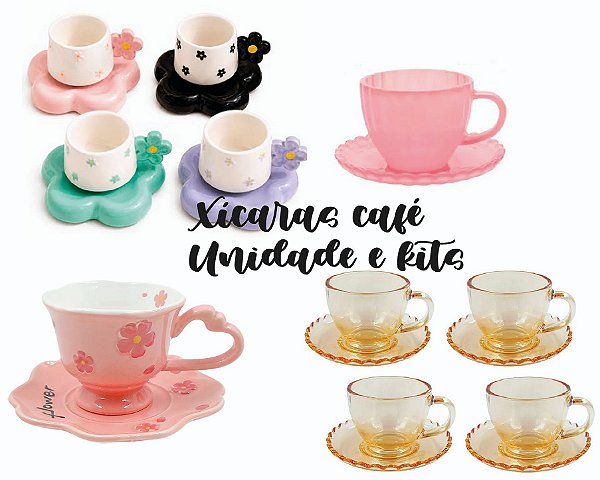 Xícaras Café Fofas (Unitárias e Kits)