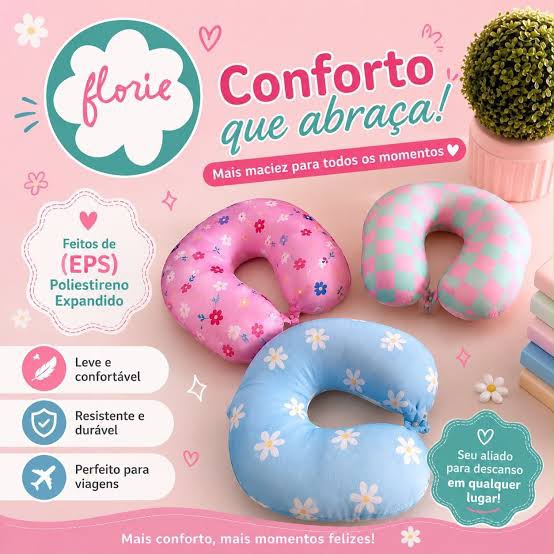 Almofada de Pescoço Viagem Floriê