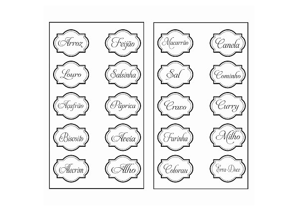 Adesivos Personalizados para Temperos e Condimentos 2x4 - 100un