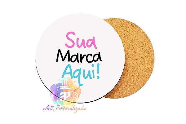 Porta Copo Personalizado Mdf 10x10cm Com Base Cortiça Personalização Já Inclusa!