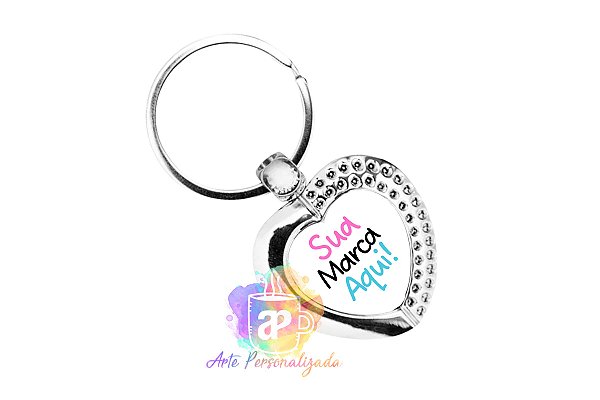 Chaveiro Coração Personalizado Metal Personalização Já Inclusa!