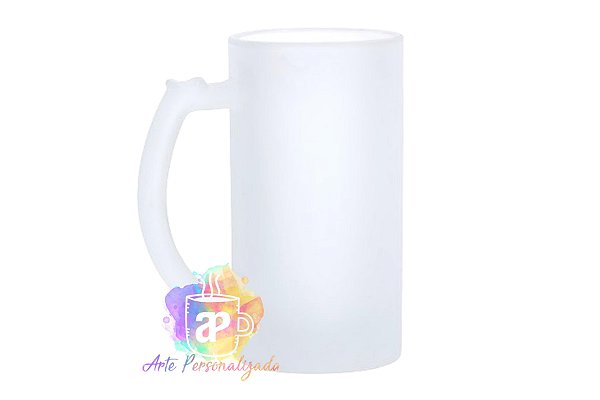 Caneca De Chopp Vidro 475ml (Cristal ou Jateada) Para Sublimação