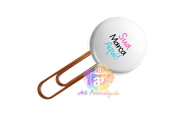 50 Bottons Clips Dupla Face Personalizados 3,5cm Personalização Já Inclusa!