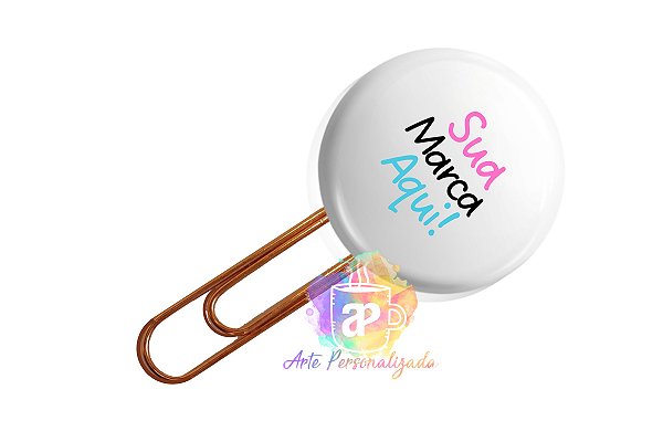 50 Bottons Clips Dupla Face Personalizados 4,5cm Personalização Já Inclusa!