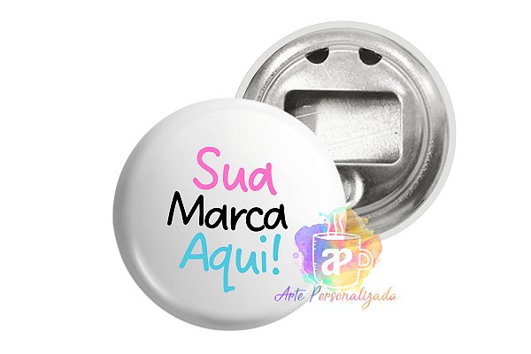 50 Bottons Abridores de Garrafa Personalizados 5,5cm Personalização Já Inclusa!