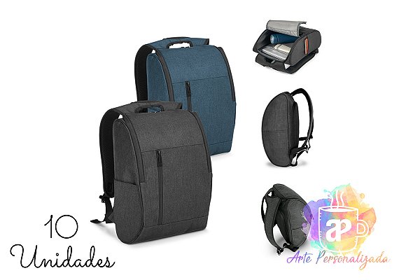 Mochilas Para Notebook 15.6'' Personalizadas 600D Premium (Diversas Cores!) Personalização Já Inclusa! Mínimo 10 Unidades