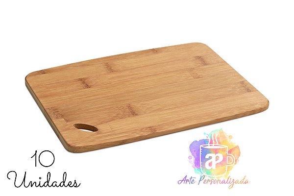 Tábuas em Bambu Personalizadas - Personalização Já Inclusa! Mínimo 10 Unidades