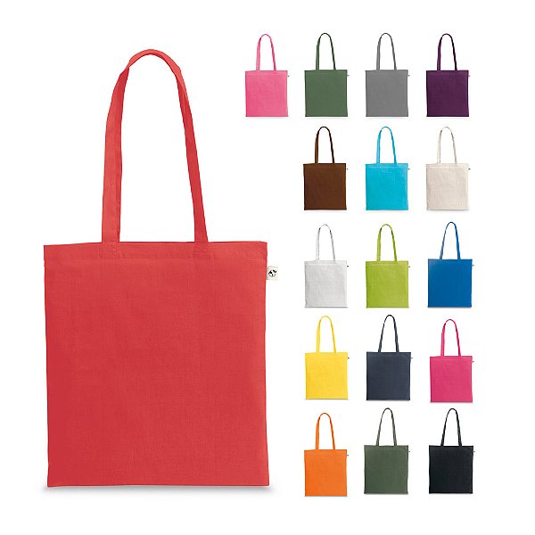 Sacola em Algodão Reciclado e Poliéster Reciclado Personalizada - Ecobag - Mínimo 10 Unidades