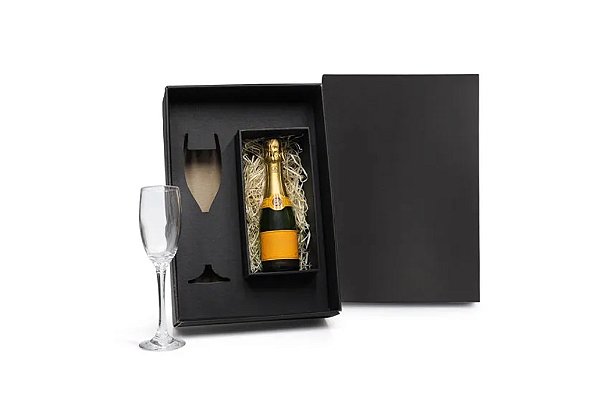 Taça de Vidro Personalizada Para Champagne - Mínimo de 10 Kits