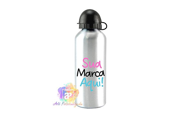 Squeeze Personalizado Alumínio Com Tampa Bolinha 500ml Personalização Já Inclusa!