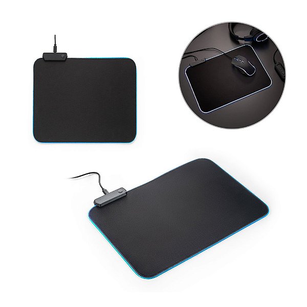 Mouse pad para jogos personalizado em poliéster com base antiderrapante em borracha - Mínimo 10 Unidades