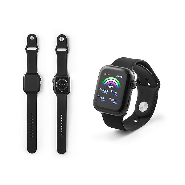 Relógio inteligente personalizado com tela IPS de 1.85 polegadas com bracelete em silicone e à prova de salpicos de água com IPX4 - Mínimo 5 Unidades