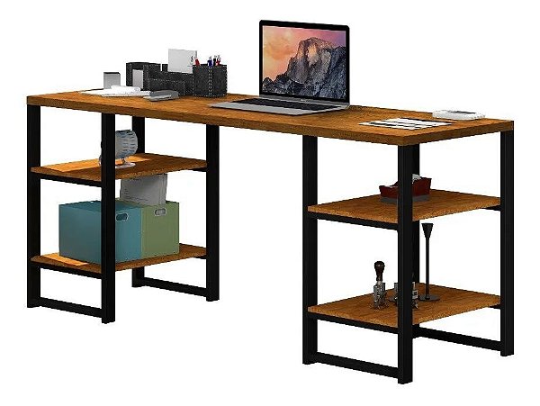 Mesa Escrivaninha Innovare Office 1,70 Com 4 Prateleiras