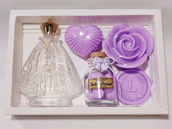 Kit Presente Personalizado: Aromatizador Nossa Senhora com Sabonetes