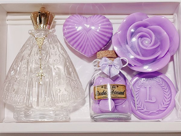 Kit Presente Personalizado: Aromatizador Nossa Senhora com Sabonetes