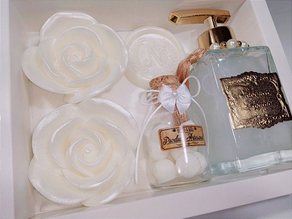 Kit Presente de Aniversário: Sabonete Líquido Luxo com Sabonetes
