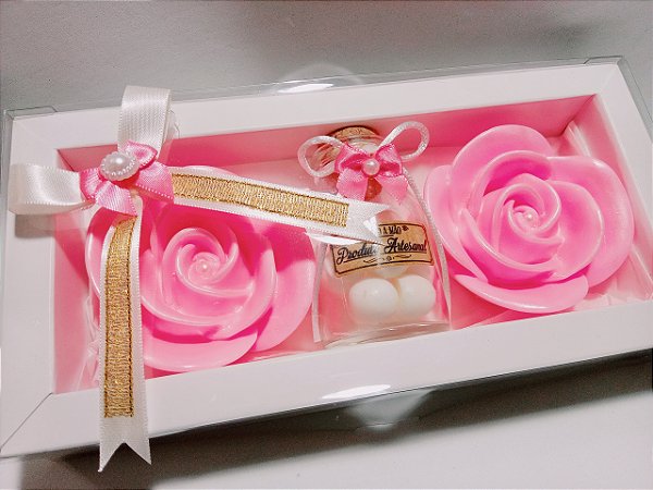 Kit Presente de Aniversário: Pote de Pérolas com Sabonetes Perfumados
