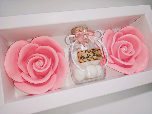 Kit Presente de Aniversário: Pote de Pérolas com Sabonetes Perfumados