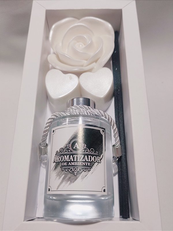 kit Presente de Aniversário: Aromatizador Vidro 100ml com Sabonetes