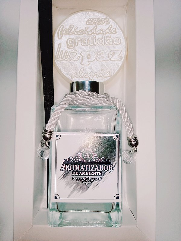 Kit Presente Luxo de Aniversário: Aromatizador Vidro Luxo Square 170ml com Sabonete Gratidão