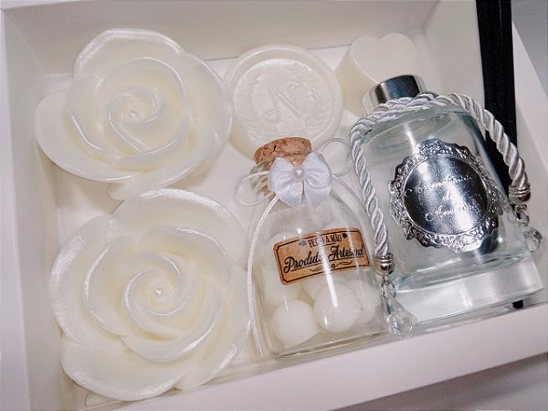 Kit Presente Personalizado: Aromatizador de Ambiente 100ml com Sabonetes