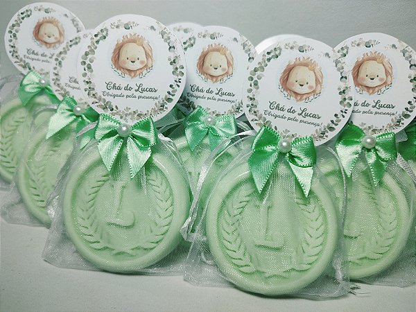 Lembrancinha Chá de Bebê Personalizada: Sabonete Letra Inicial do Nome