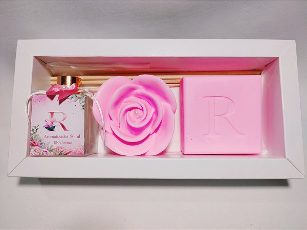 Kit Presente Personalizado: Aromatizador Cubo com Sabonetes