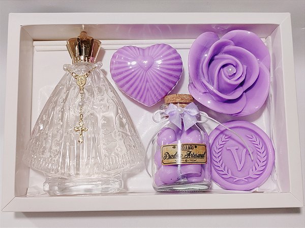 Kit Presente Personalizado: Aromatizador Nossa Senhora com Sabonetes