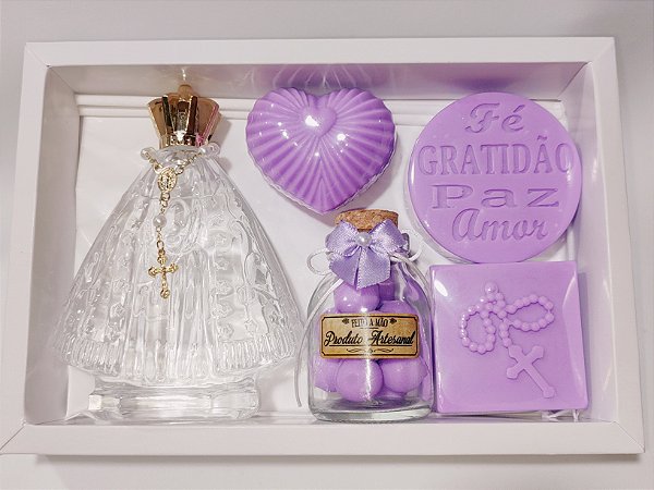 Kit Presente de Aniversário: Aromatizador Nossa Senhora com Sabonetes