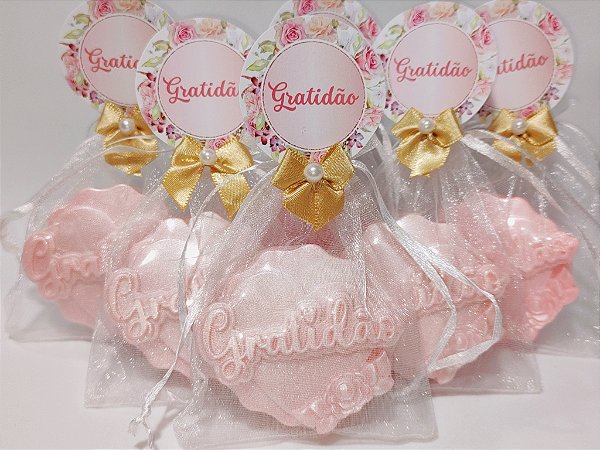 Lembrancinha de Agradecimento: Sabonete Coração Gratidão