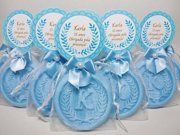 Lembrancinha 15 Anos: Sabonete Letra Inicial do Nome