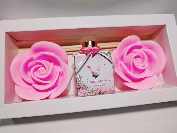 Kit Presente de Aniversário: Aromatizador Cubo 50ml com Sabonetes
