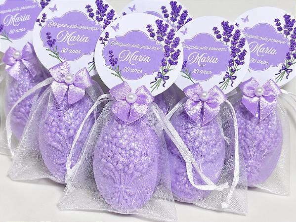 Lembrancinha Personalizada Sabonete Maço de Lavanda