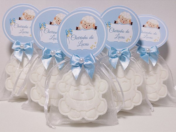 Lembrancinha de Nascimento Menino: Sabonete Ovelha/Ovelhinha