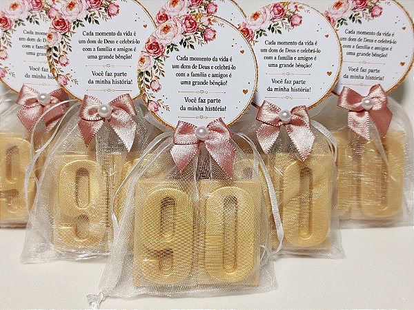 Lembrancinha Sabonete Número 90 Personalizado