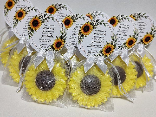 Lembrancinha Personalizada Sabonete Girassol