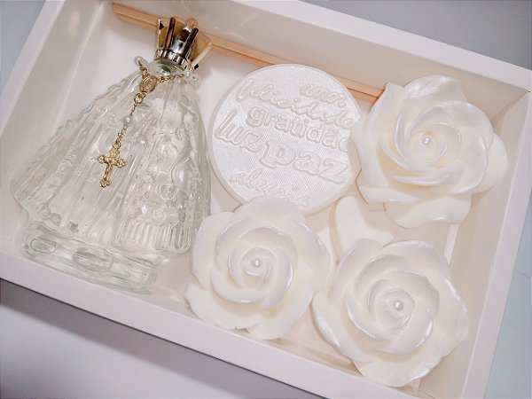 Kit Presente Religioso Feminino com Aromatizador Nossa Senhora