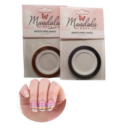 ENFEITE PARA UNHA FIO DE OURO DF-3158 / MANDALA