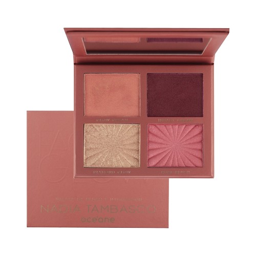 PALETA DE BLUSH E ILUMINADOR FACE TO GLOW / OCEANE BY NÁDIA TAMBASCO