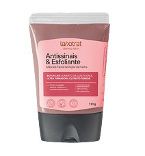 MÁSCARA FACIAL DE ARGILA VERMELHA ANTISSINAIS & ESFOLIANTE / LABOTRAT