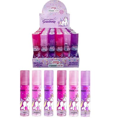 BRILHO LABIAL UNICÓRNIO/ MARIA PINK