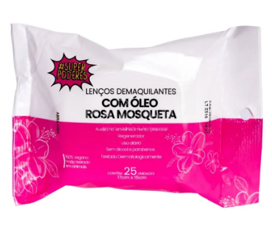 LENÇOS DEMAQULANTES COM ÓLEO DE ROSA MOSQUETA / #SUPERPODERES