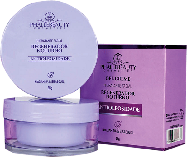 GEL CREME HIDRATANTE FACIAL ANTIOLEOSIDADE / PHÁLLEBEAUTY