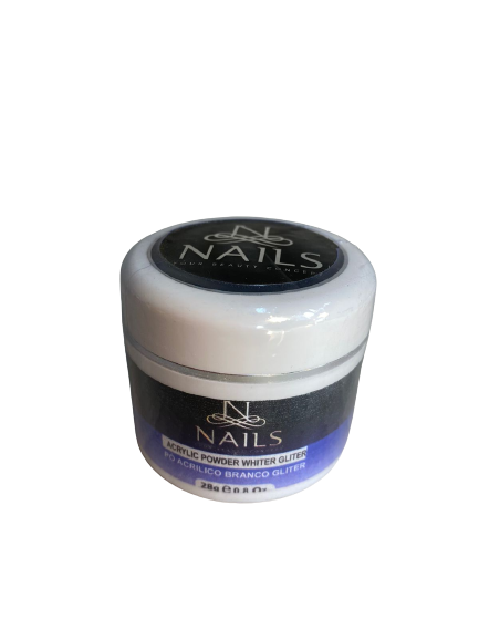 PÓ ACRILICO BRANCO GLITER/NAILS