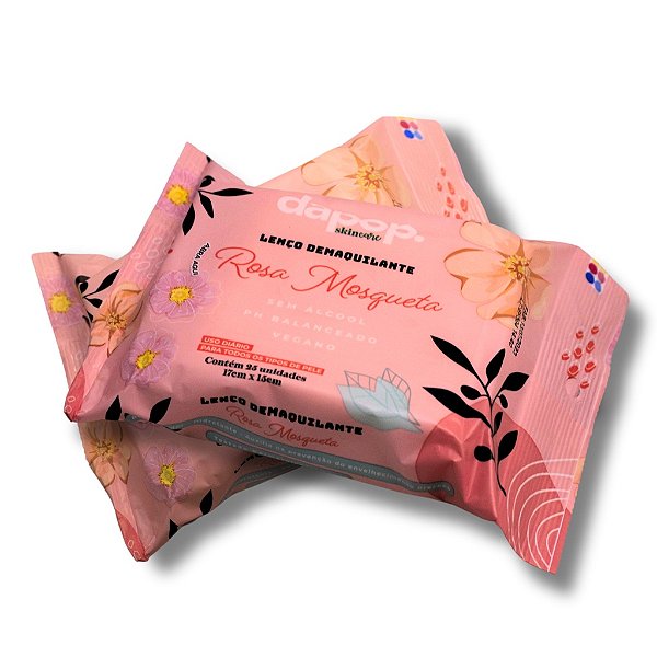 LENÇO DEMAQUILANTE ROSA MOSQUETA / DAPOP