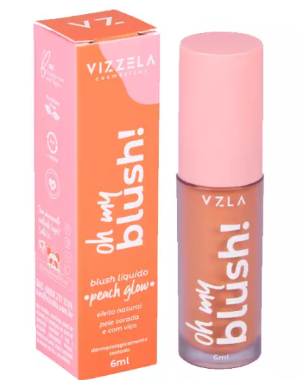 BLUSH LÍQUIDO OH MY BLUSH! - PEACH GLOW / VIZZELA