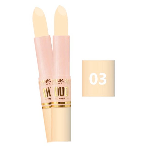 CORRETIVO DUO DOUBLE IMPACT - COR 3 / PINK 21
