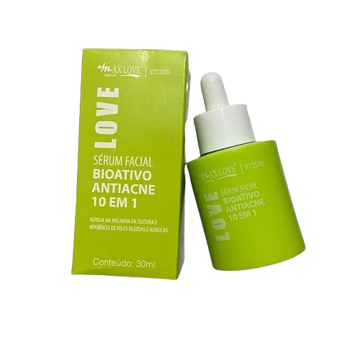 SÉRUM FACIAL BIOATIVO ANTIACNE 10 EM 1 / MAX LOVE